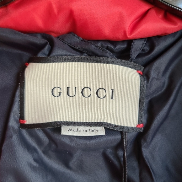 GUCCI Nylon Multicolor with Floral Stripe Puffer Jacket W/ Logo Patch - Picture 10 of 16